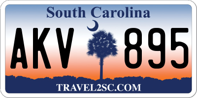 SC license plate AKV895