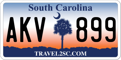 SC license plate AKV899