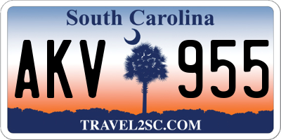 SC license plate AKV955