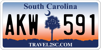 SC license plate AKW591