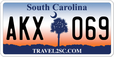 SC license plate AKX069
