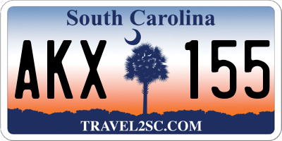 SC license plate AKX155