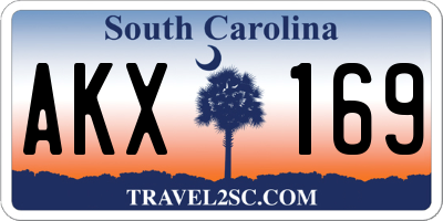 SC license plate AKX169