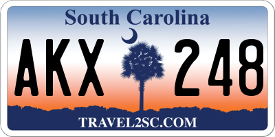 SC license plate AKX248