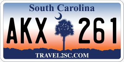 SC license plate AKX261