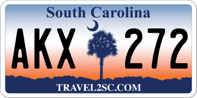 SC license plate AKX272