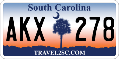 SC license plate AKX278