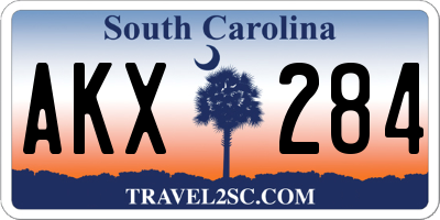 SC license plate AKX284