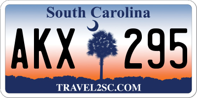 SC license plate AKX295