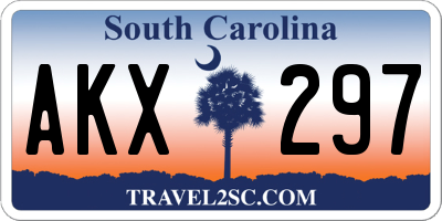SC license plate AKX297