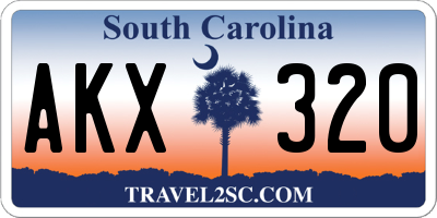 SC license plate AKX320