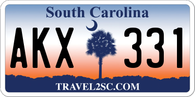 SC license plate AKX331