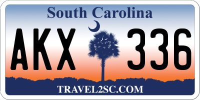 SC license plate AKX336