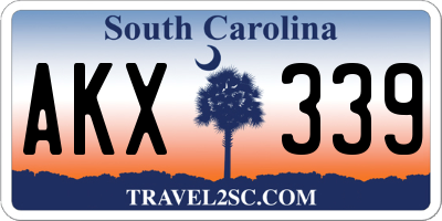 SC license plate AKX339