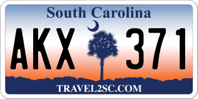 SC license plate AKX371
