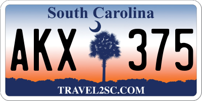 SC license plate AKX375