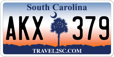 SC license plate AKX379