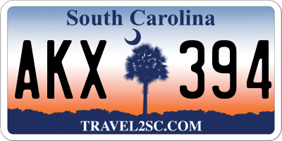 SC license plate AKX394