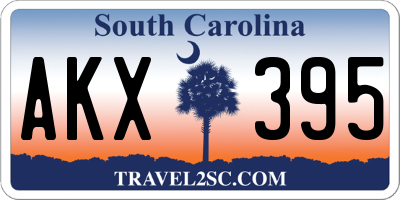 SC license plate AKX395