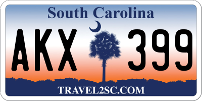 SC license plate AKX399