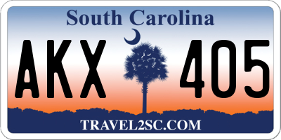 SC license plate AKX405