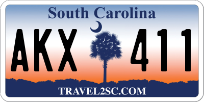 SC license plate AKX411