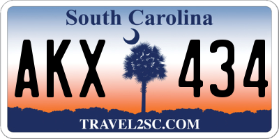 SC license plate AKX434