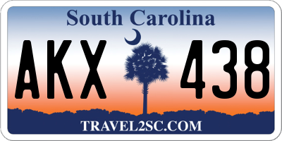 SC license plate AKX438