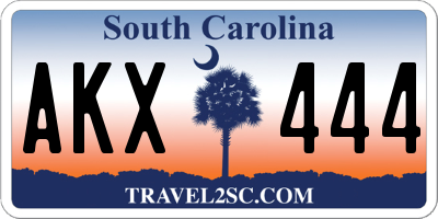 SC license plate AKX444