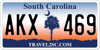 SC license plate AKX469
