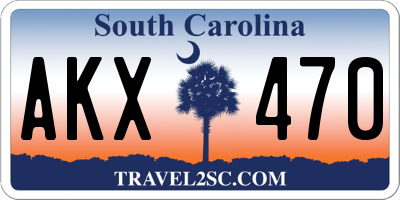 SC license plate AKX470