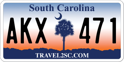 SC license plate AKX471