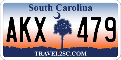 SC license plate AKX479