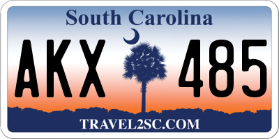 SC license plate AKX485