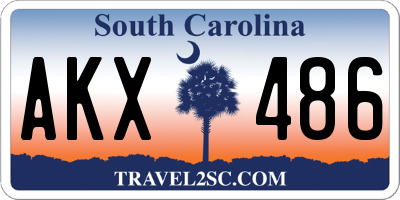 SC license plate AKX486