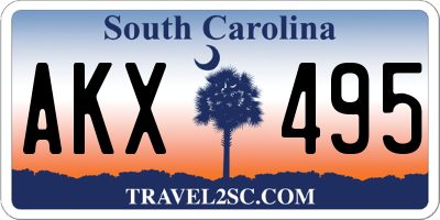 SC license plate AKX495