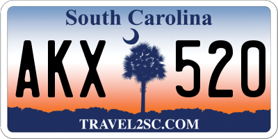 SC license plate AKX520