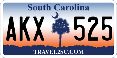 SC license plate AKX525