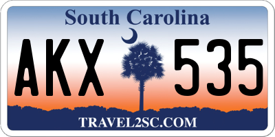 SC license plate AKX535