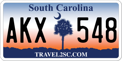 SC license plate AKX548