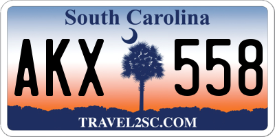 SC license plate AKX558