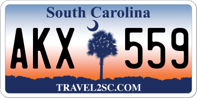 SC license plate AKX559