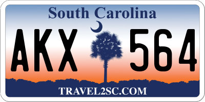 SC license plate AKX564
