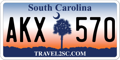 SC license plate AKX570