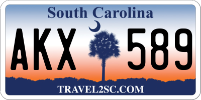 SC license plate AKX589