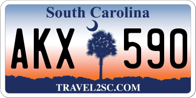 SC license plate AKX590