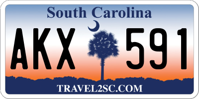 SC license plate AKX591