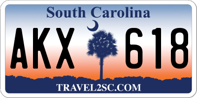 SC license plate AKX618