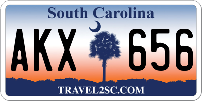 SC license plate AKX656