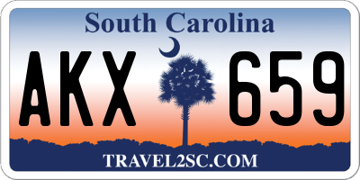 SC license plate AKX659